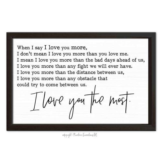 Pinetree Innovations Black & White Framed Sign 22' x 14"