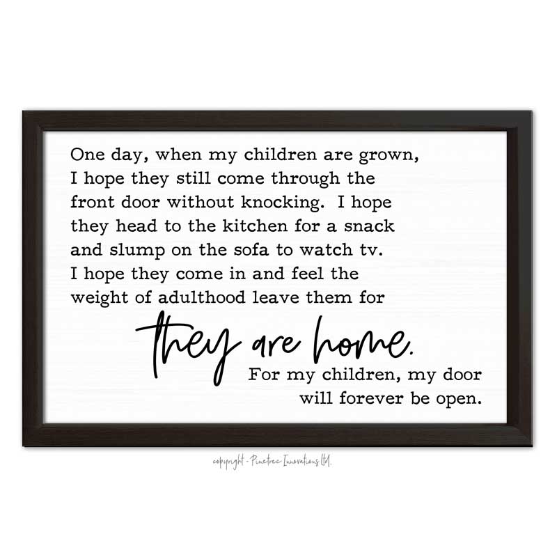 Pinetree Innovations Black &amp; White Framed Sign 22&#39; x 14&quot;