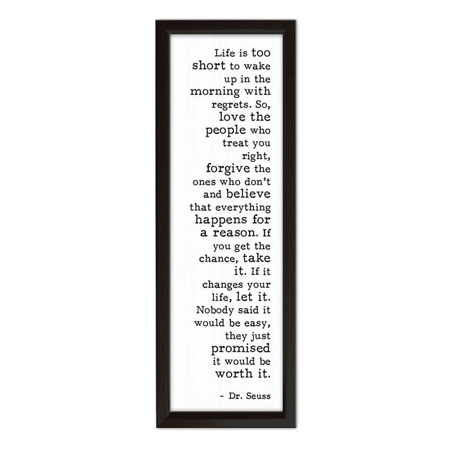 Pinetree Innovations Black &amp; White Framed Sign 29&quot; x 10&quot;
