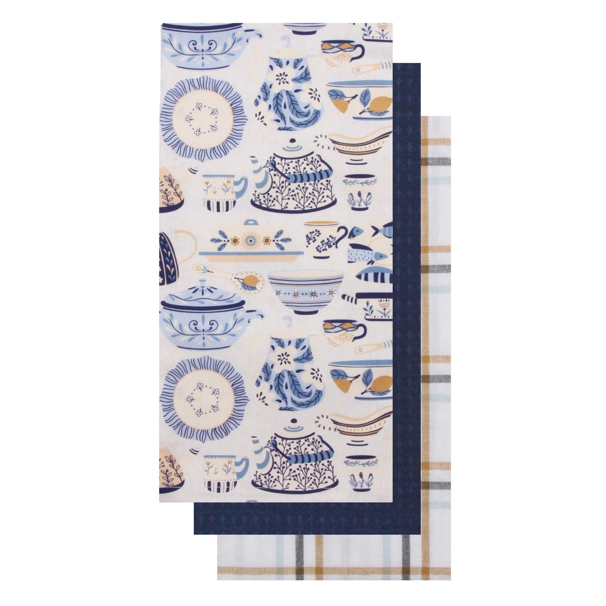 Cotton Print Tea Towel Set of 3