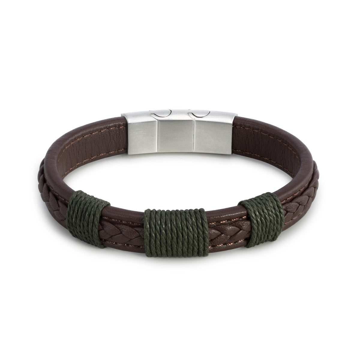 Your Journey Men&#39;s Genuine Leather Bracelet