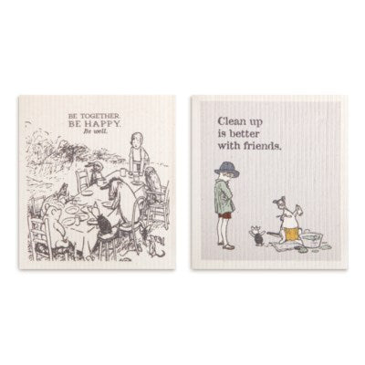 Winnie the Pooh Theme Swedish Dishcloth (S2)