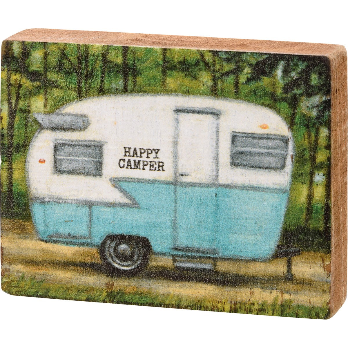 Happy Camper Block Sign