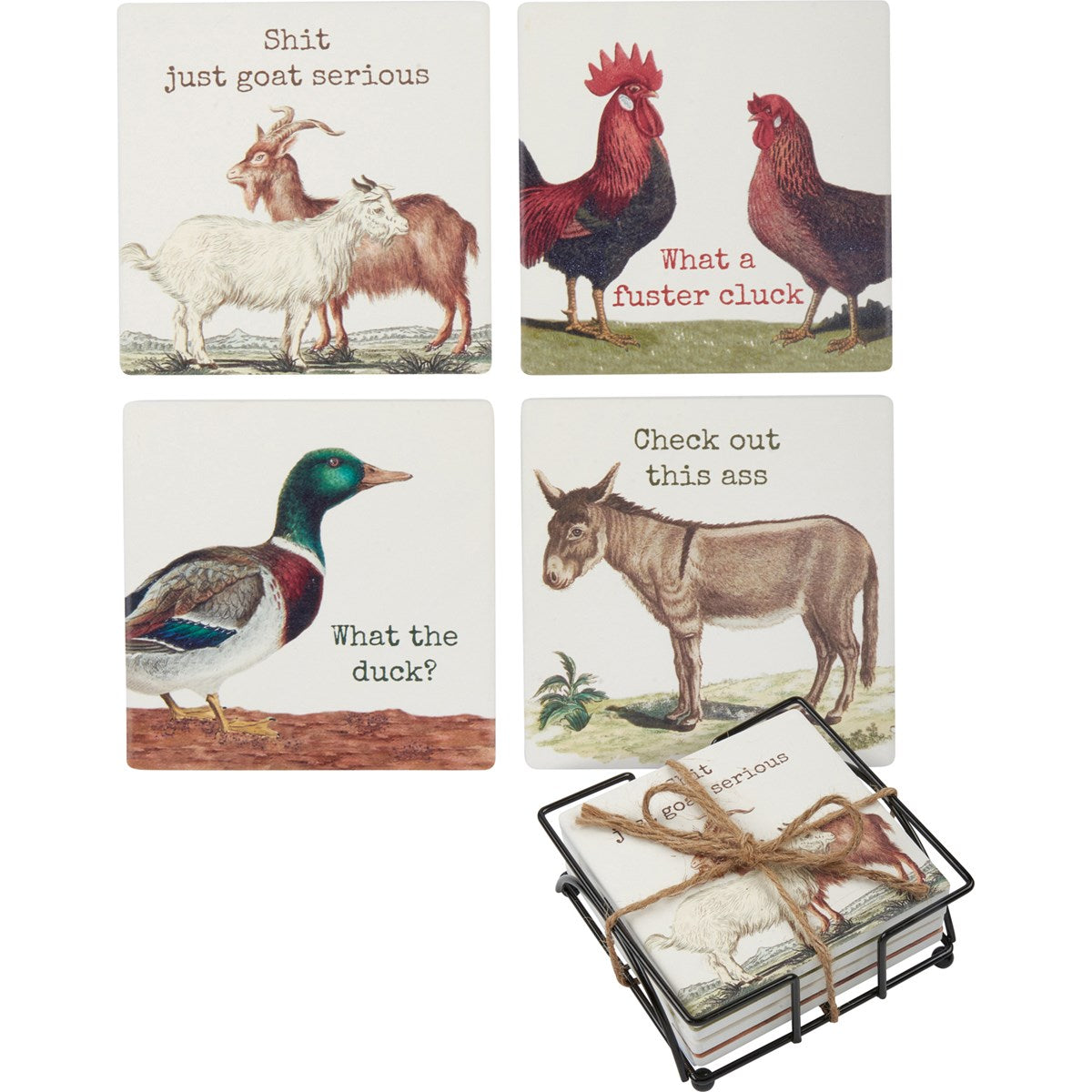 Funny Animal Coaster Set (4)