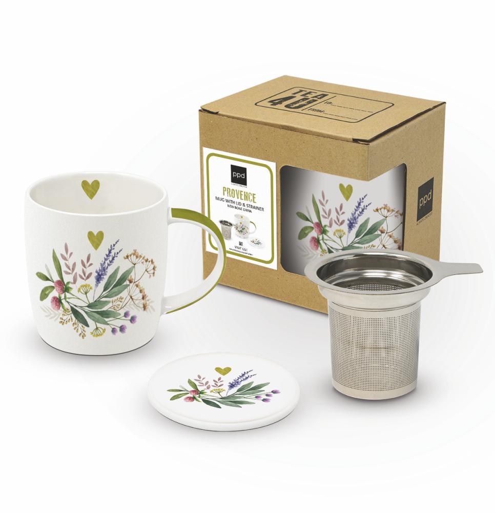 Provence Mug With Lid And Strainer