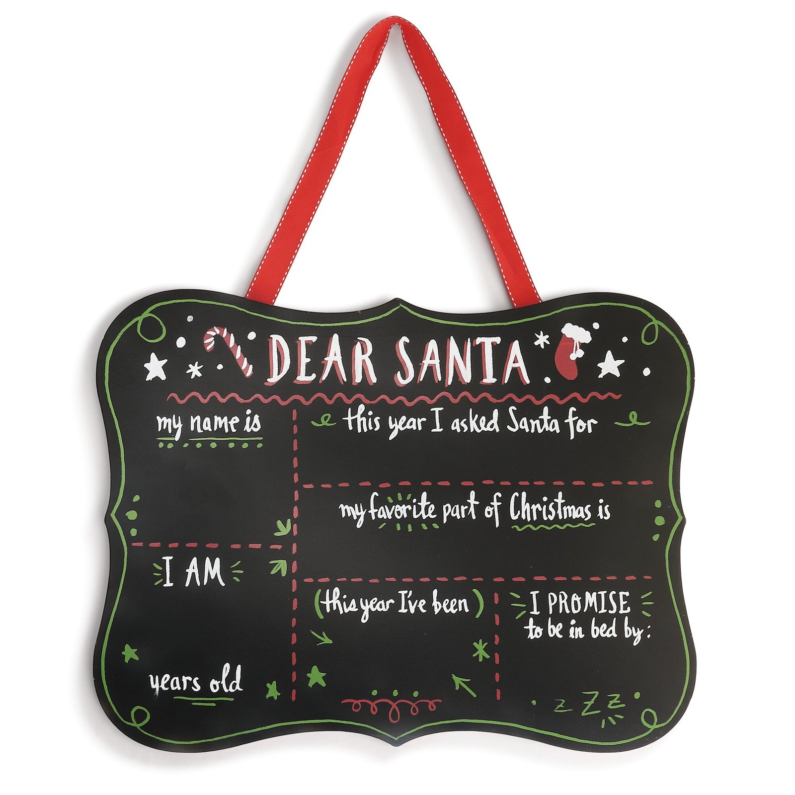 Dear Santa Chalk Sign