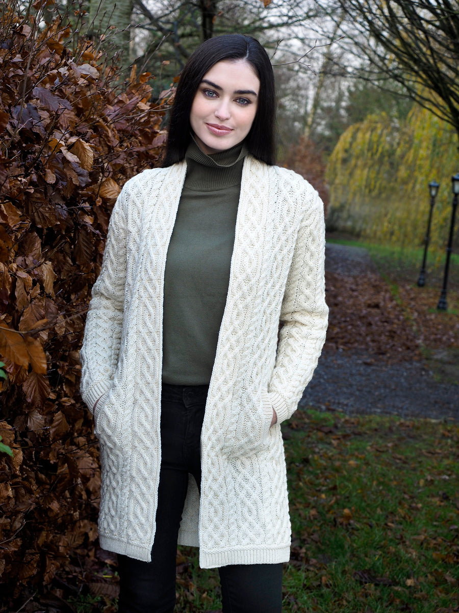Clare Braid Edge Irish 100% Merino Wool Irish Knit Sweater