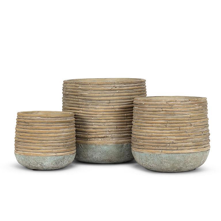 Rattan Wrap Look Planter