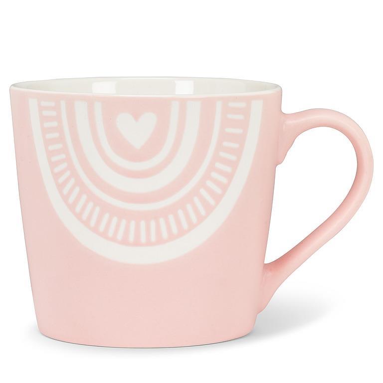 Boho Pink Arch Heart Mug