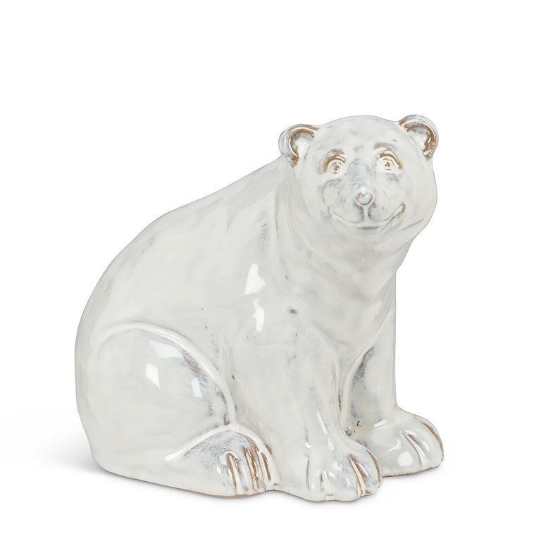 Sitting Polar Bear Figurine