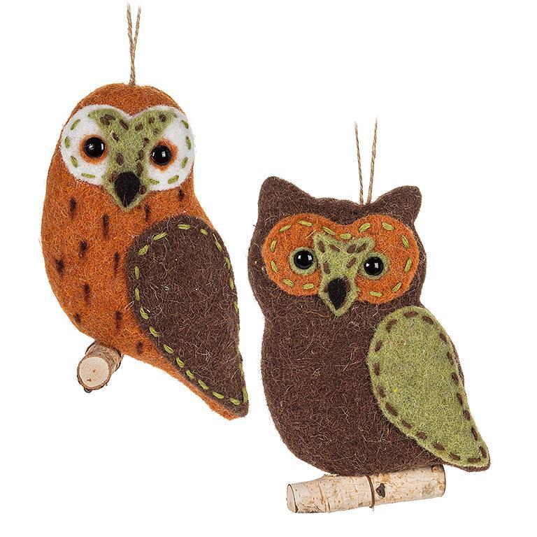 Felt Owl Ornament