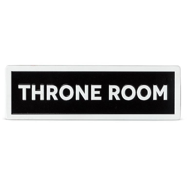 Black and White Enamel Sign