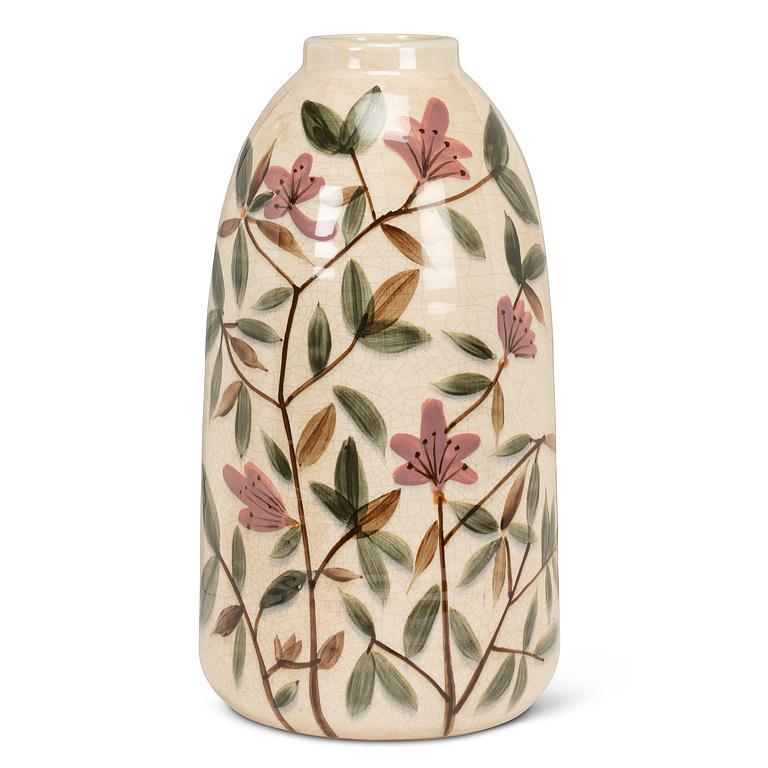 Floral Stoneware Vase