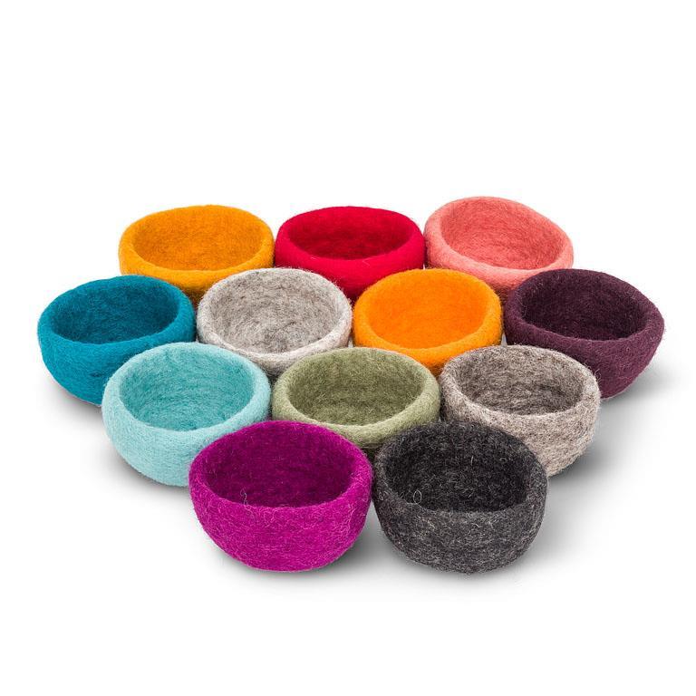 Round Mini Felt Bowls