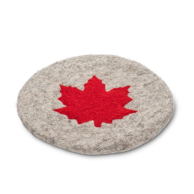 Felted Maple Leaf Trivet/Coaster