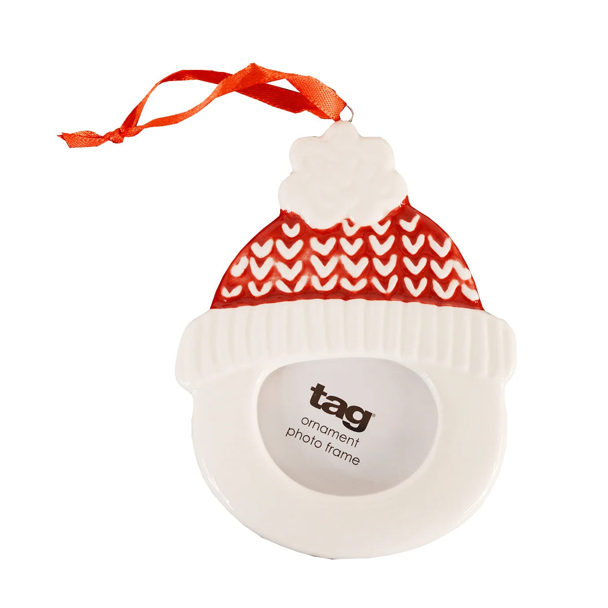 Tag Holiday Festive Ornament Photo Frame