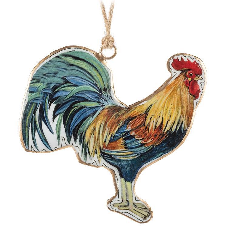 Rooster Metal Ornament