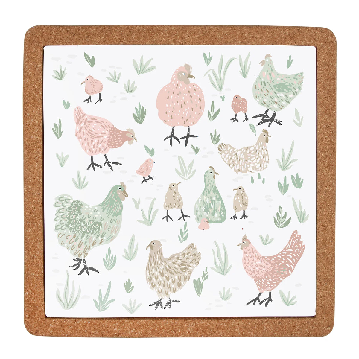Ceramic &amp; Cork Printed Trivet
