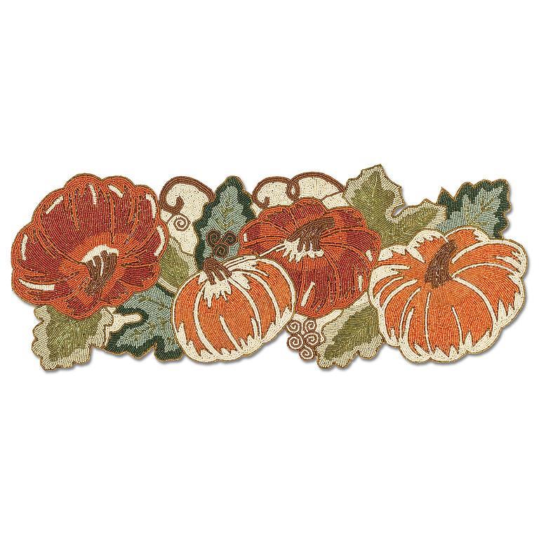 Autumn Beaded Table Runner