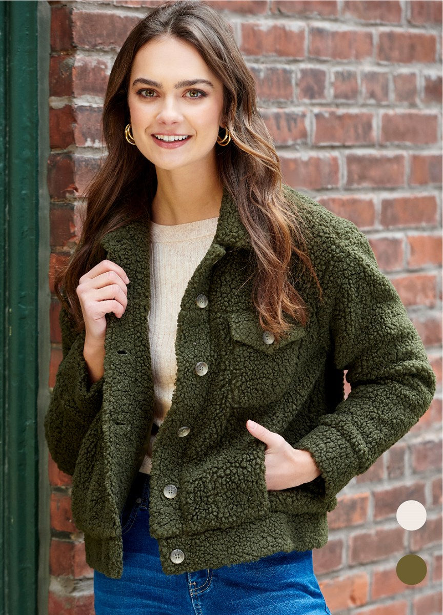 Andy Cropped Sherpa Jacket