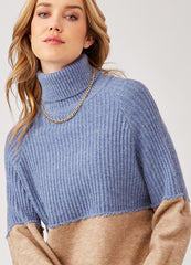 Charlie Paige Two Tone Cowl Neck
