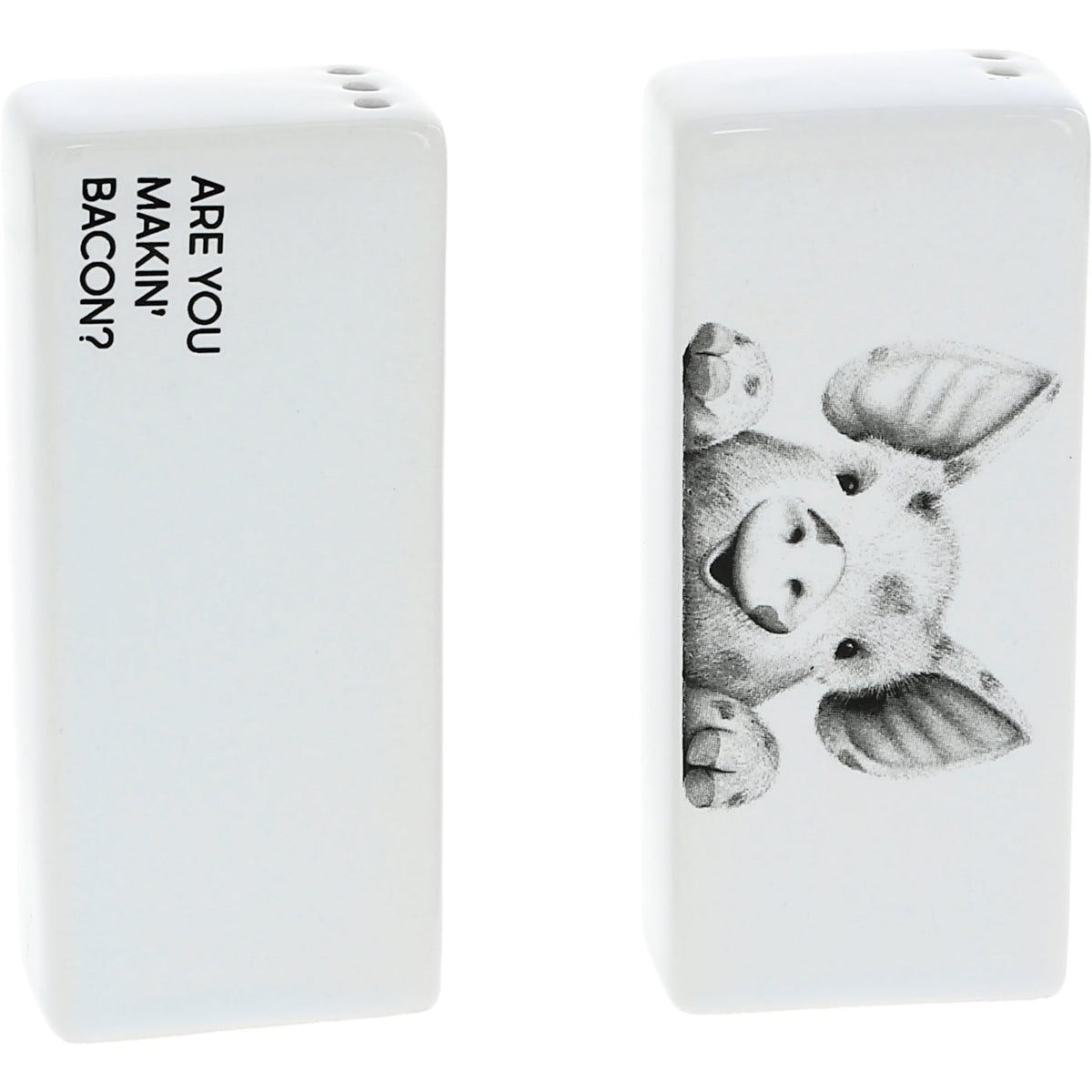 Katherine Sheard Design Illustread Salt &amp; Pepper Shaker Set with Sentiment