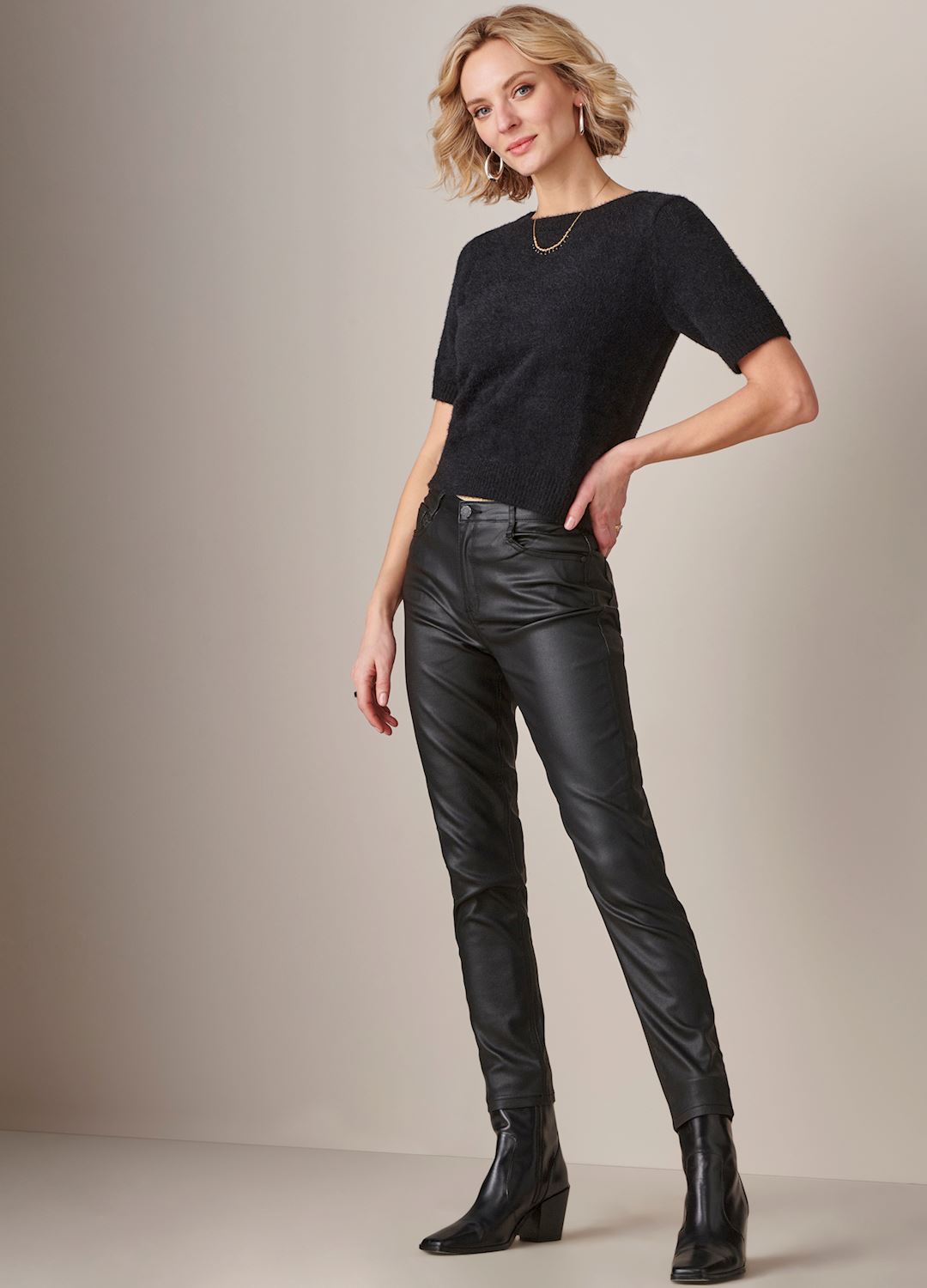 Charlie Paige Leather Style  Pants