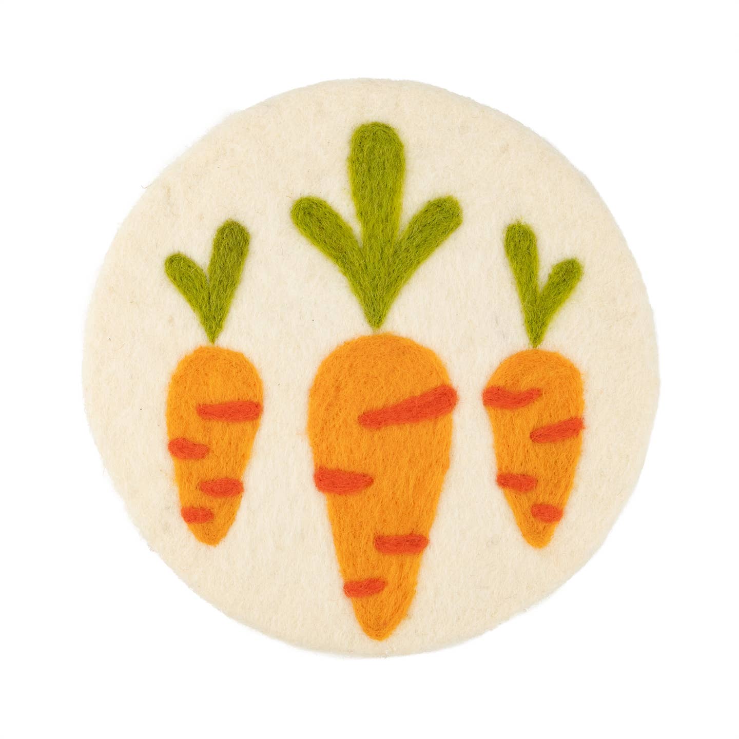 Carrot Trio Felt Trivet