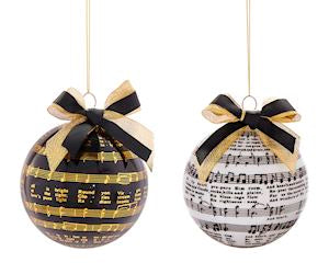 Music Notes Glass Ball Ornament