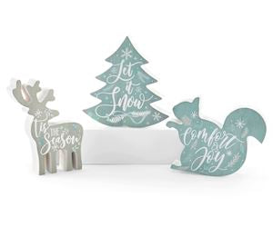 Forest Nature Wood Block Holiday Decor