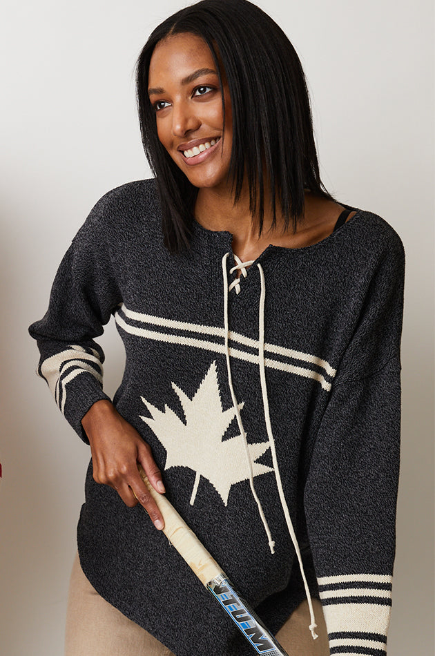Eco Cotton Retro Hockey Pullover Sweater