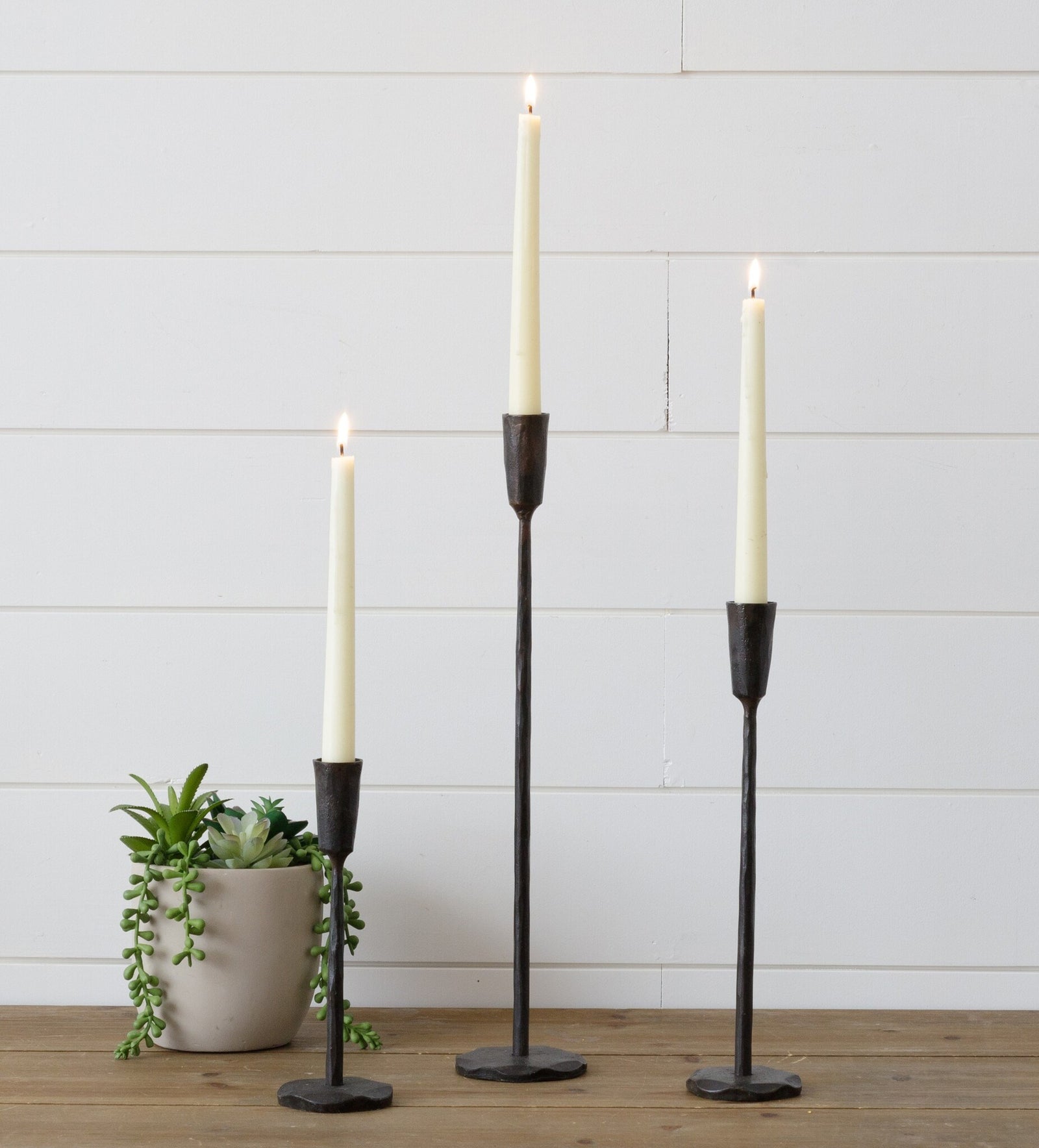 Black Iron Taper Candleholder