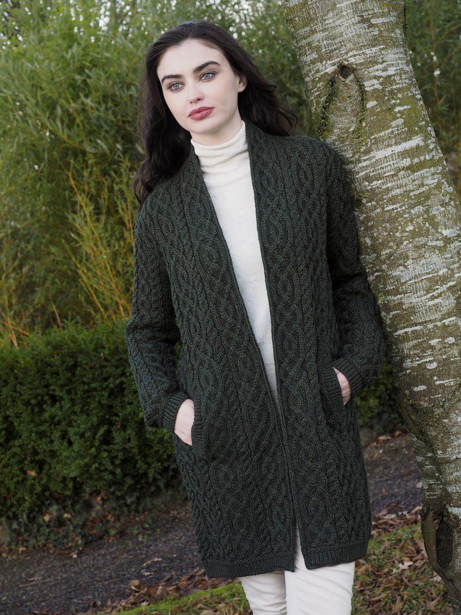 Clare Braid Edge Irish 100% Merino Wool Irish Knit Sweater