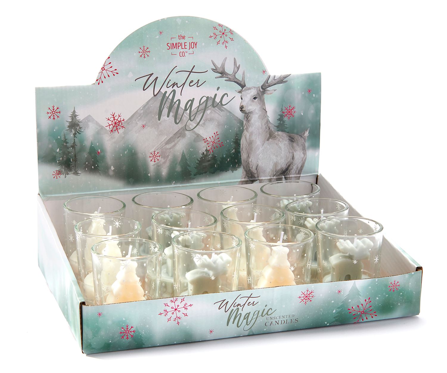 Winter Magic Unscented Christmas Design Candle
