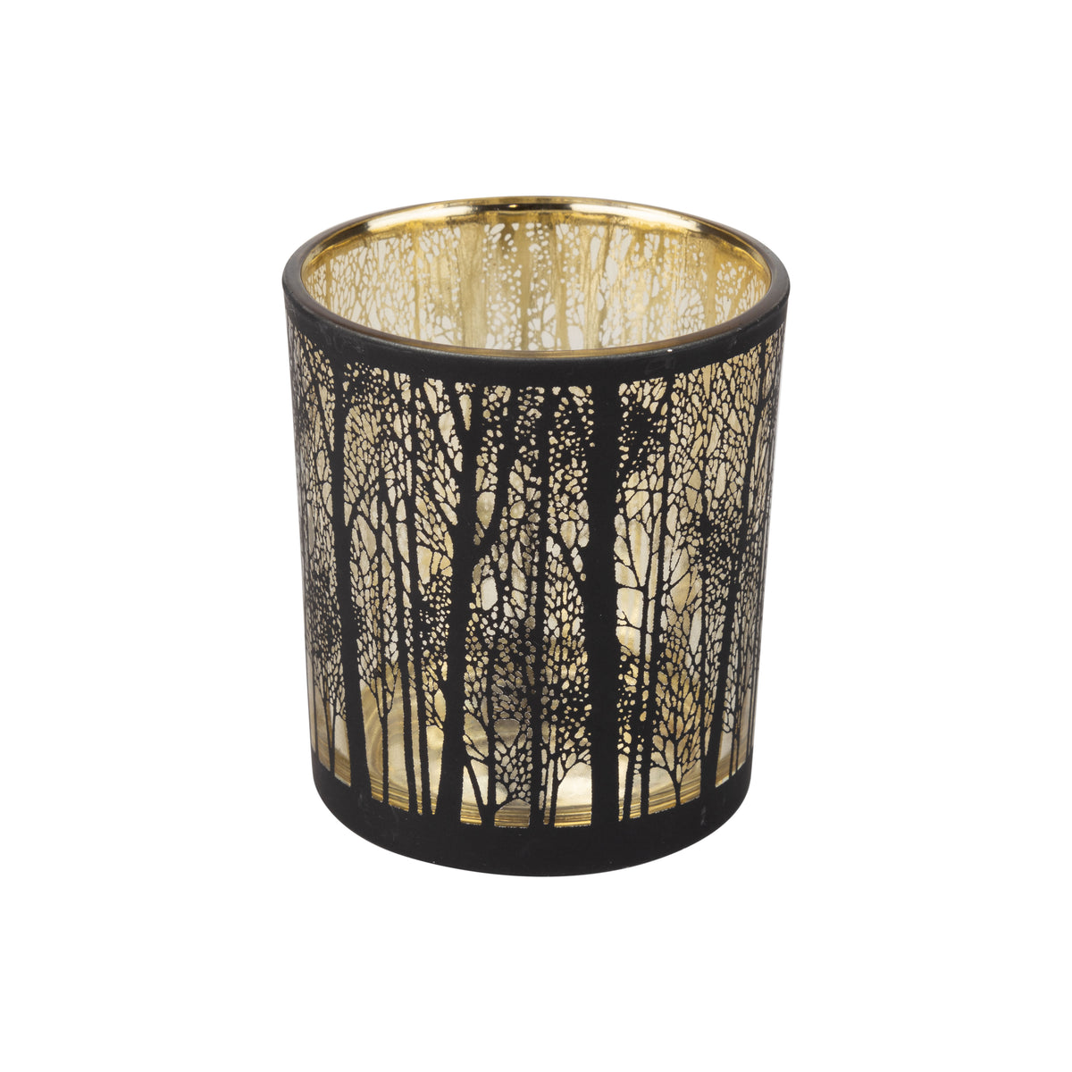 Glass Silhouette Candle Holder