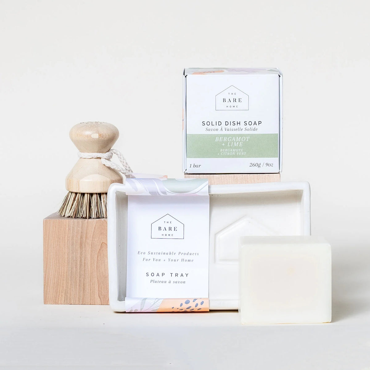 The Bare Home Solid Dish Soap Bar &amp; Accessories