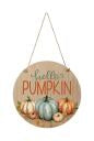 Round Seasonal Wood Wall Hanging