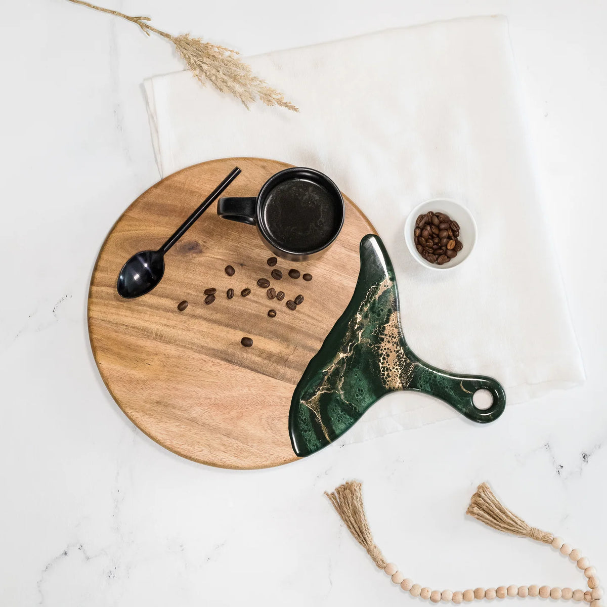 Lynn &amp; Lianna Acacia &amp; Resin Board