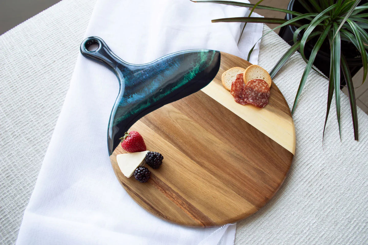 Lynn &amp; Lianna Acacia &amp; Resin Board