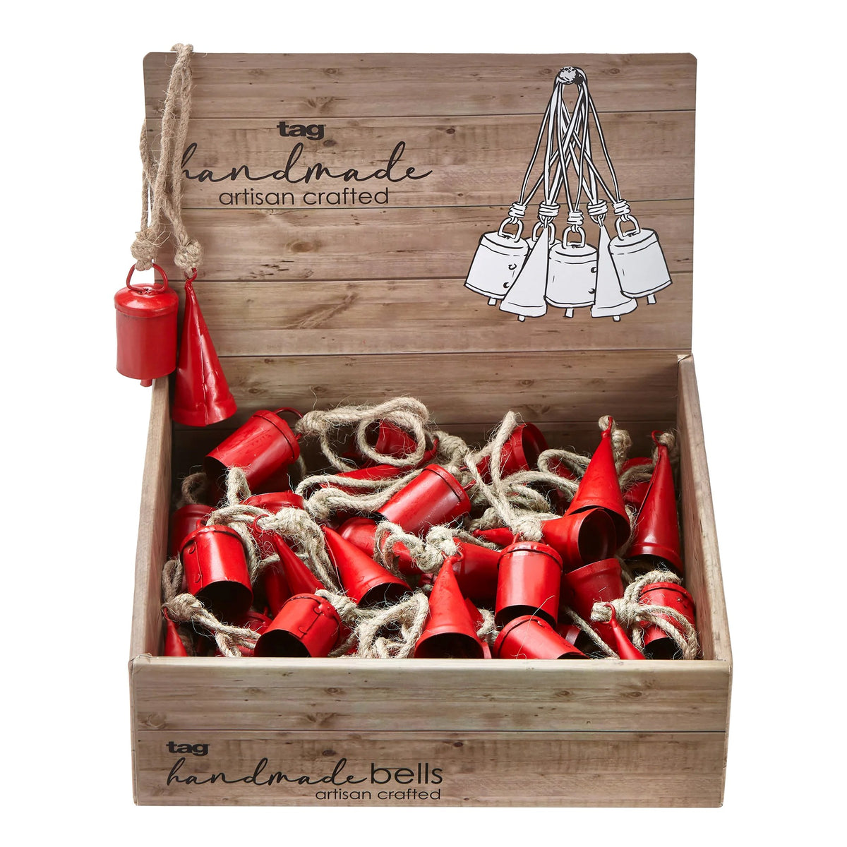 MINI HANGING BELLS RED