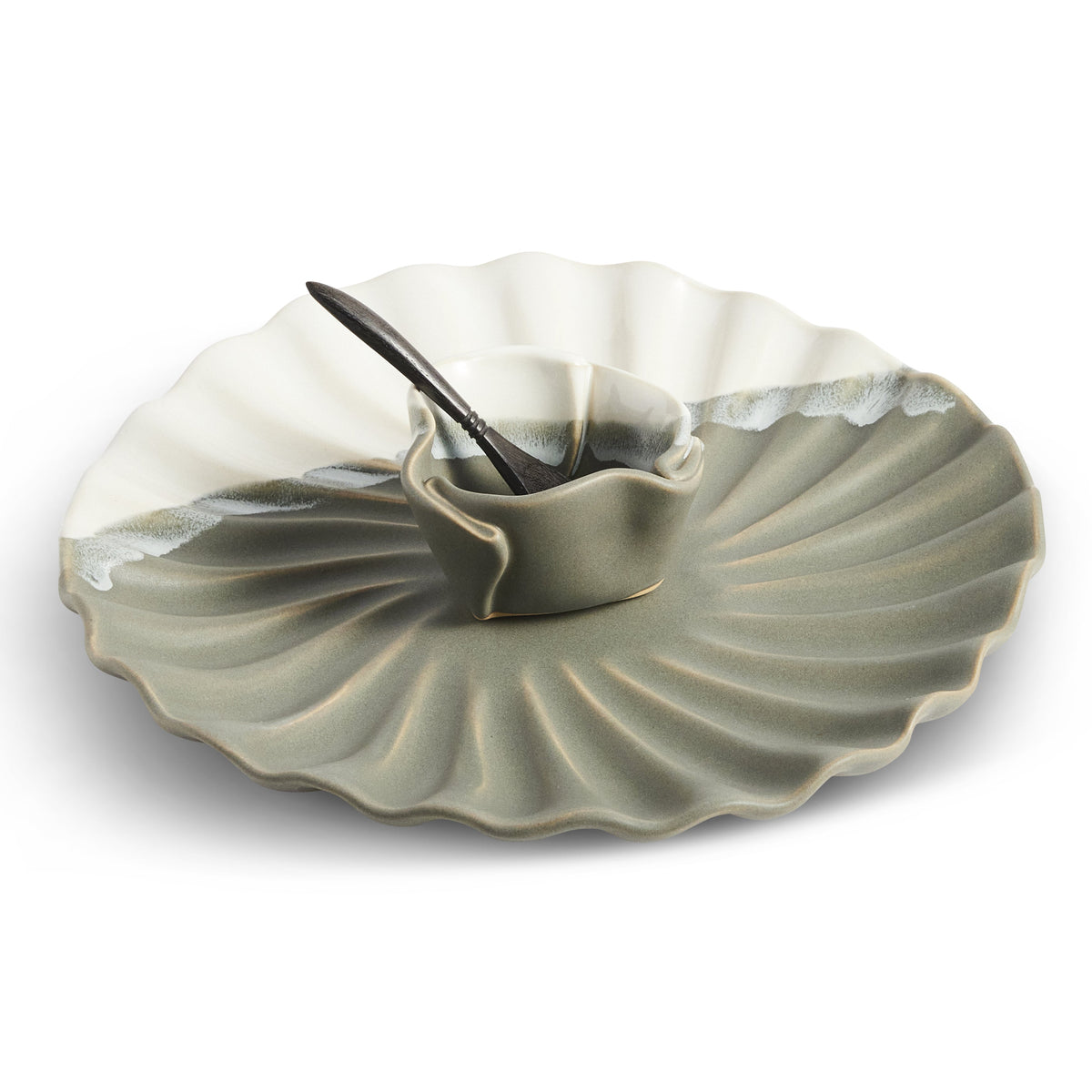 Hilborn Pottery Wavy Set S/2