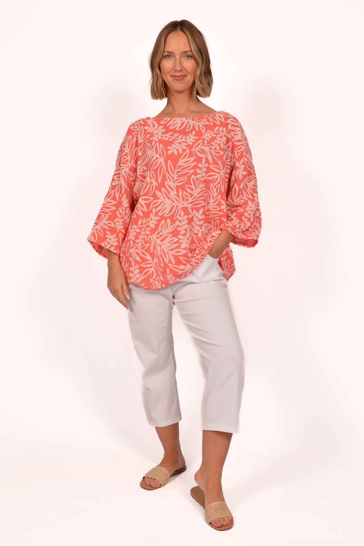 Catherine Lillywhite Palm Leaf Print Top