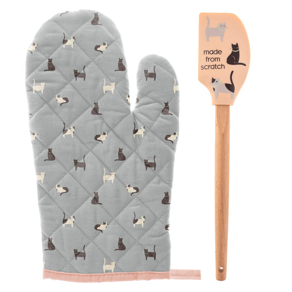 Oven Mitt and Spatula Set