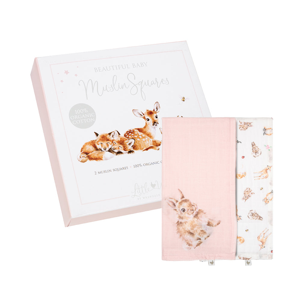 Wrendale Little Wren 100% Organic Muslin Cloth Gift Set