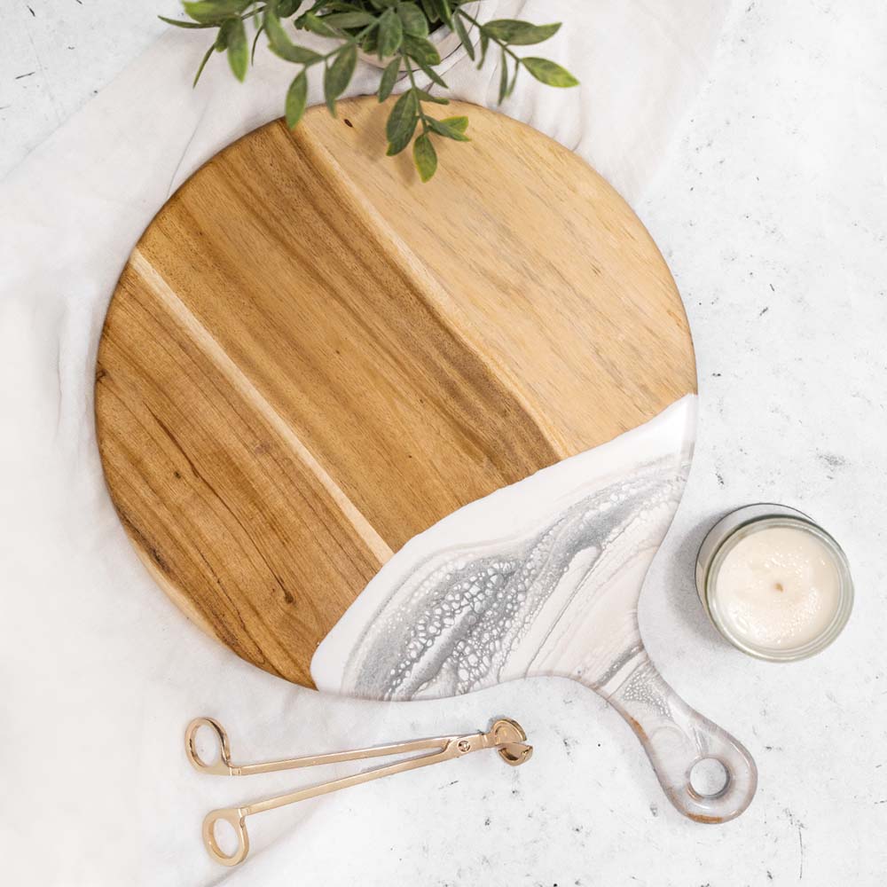 Lynn &amp; Lianna Acacia &amp; Resin Board