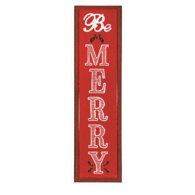 Metal Vertical Be Merry Sign