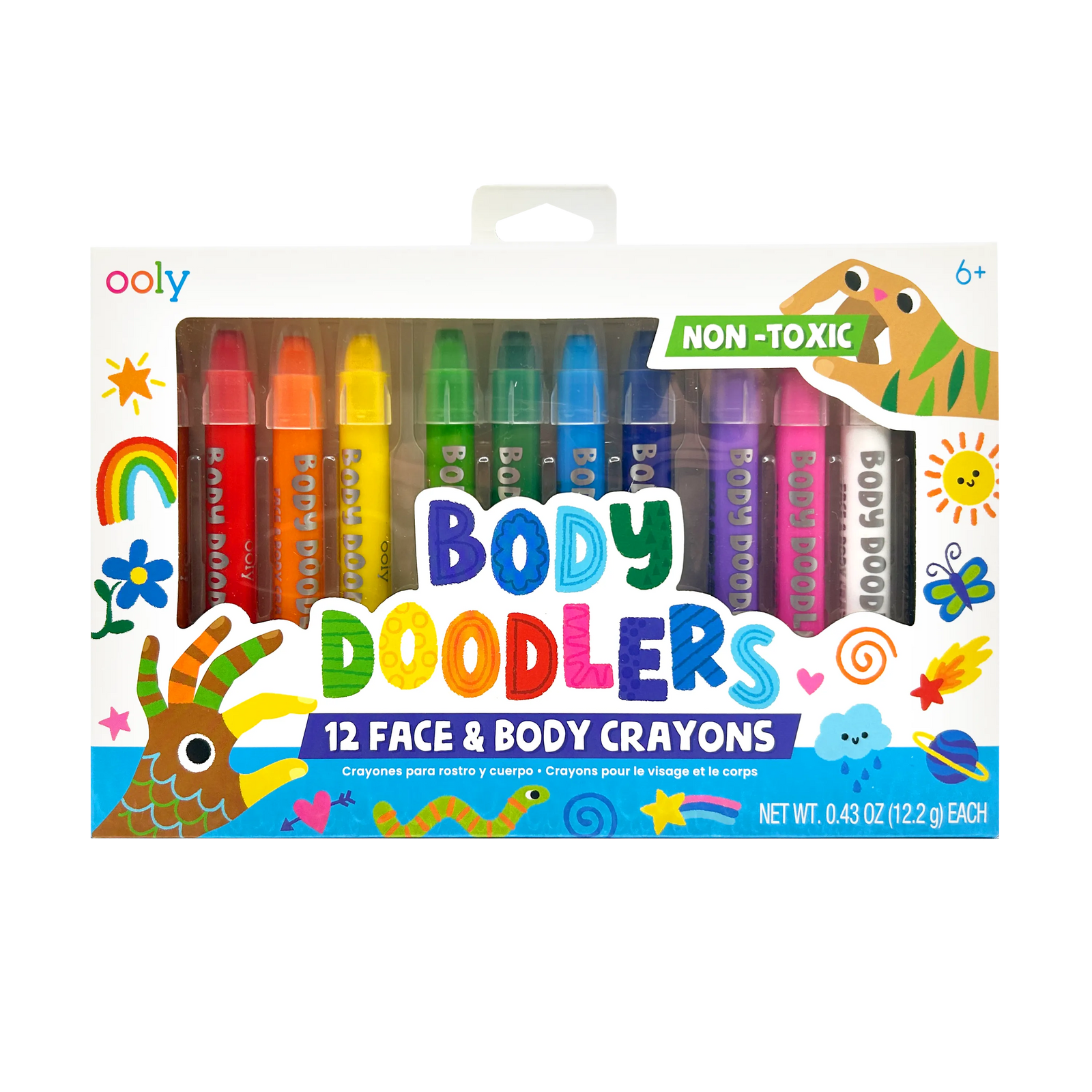 Ooly Face & Body Crayon Doodlers
