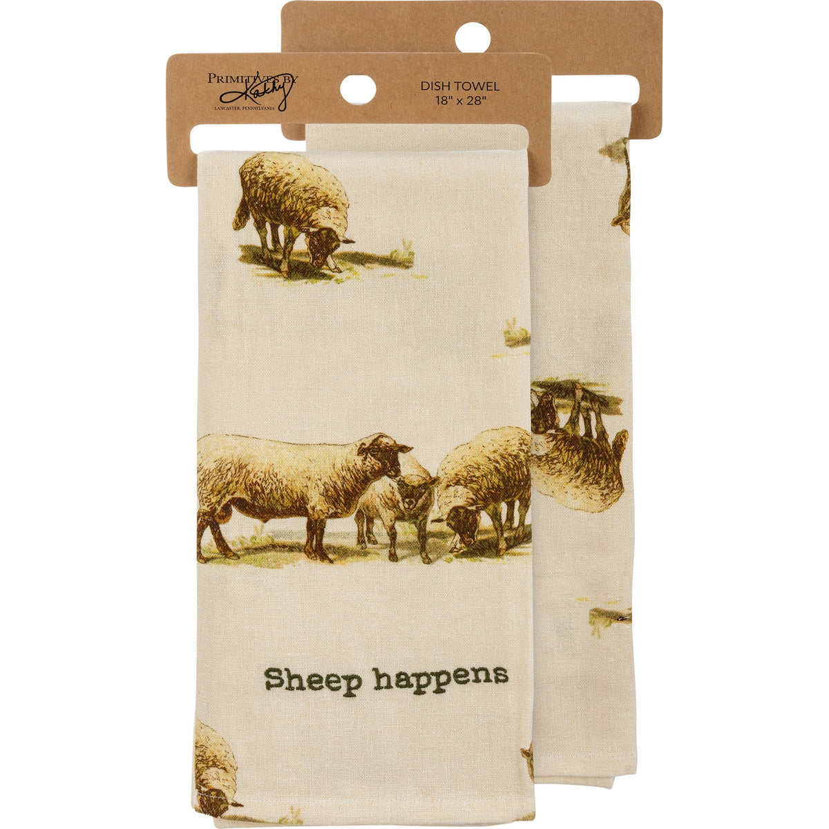 Retro Style Embroidered Garden Puns  Tea / Kitchen Towel