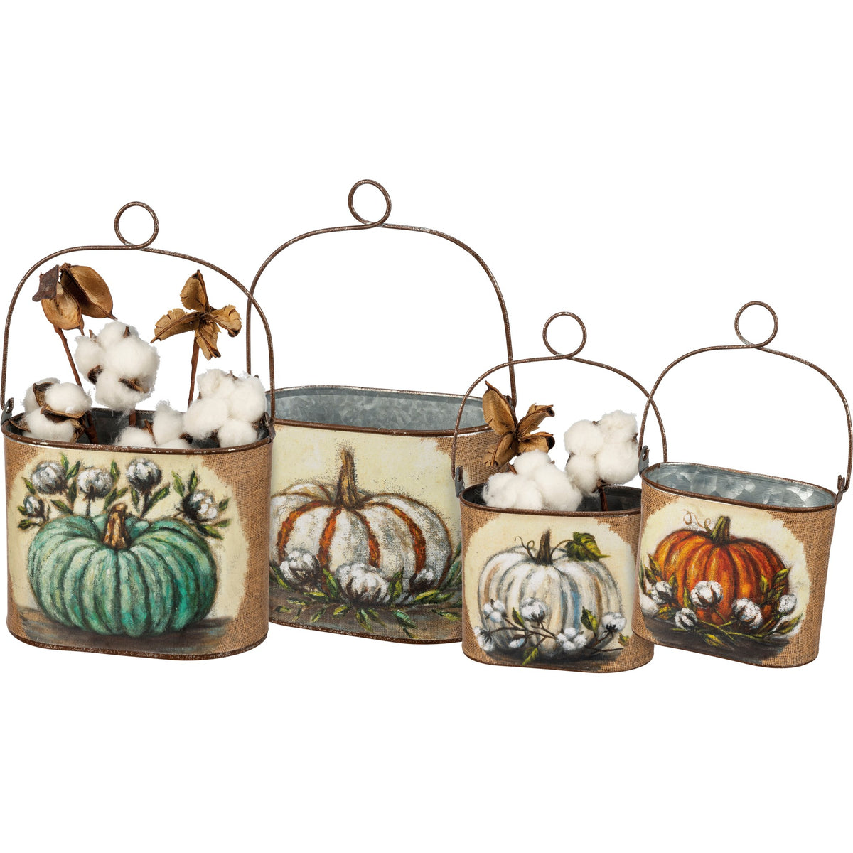 Metal Pumpkin Tins
