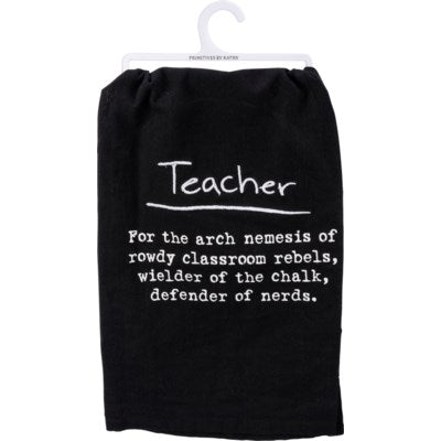 Black &amp; White Sentiment Cotton Dish/Tea Towel